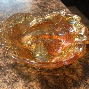 Carnival glass bowl